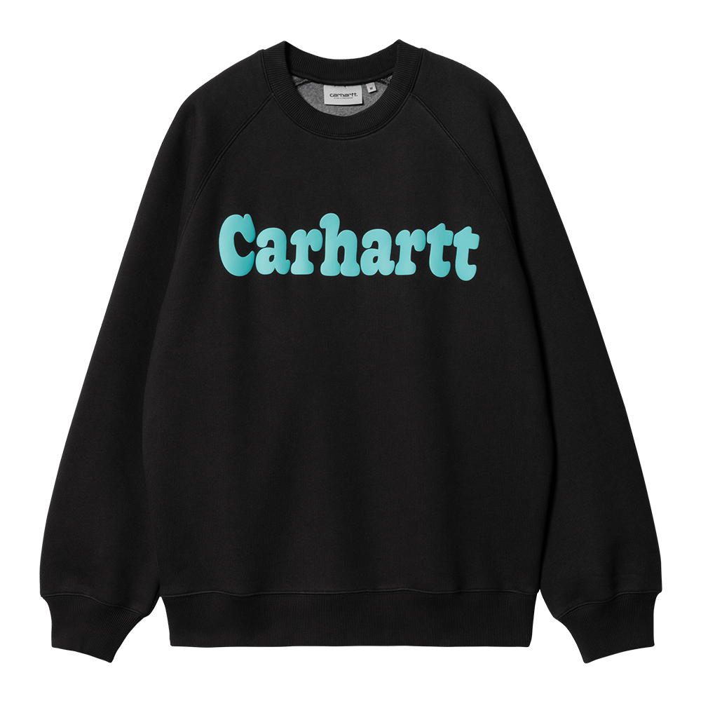 Carhartt WIP Bubbles Sweatshirt - Black Turquoise