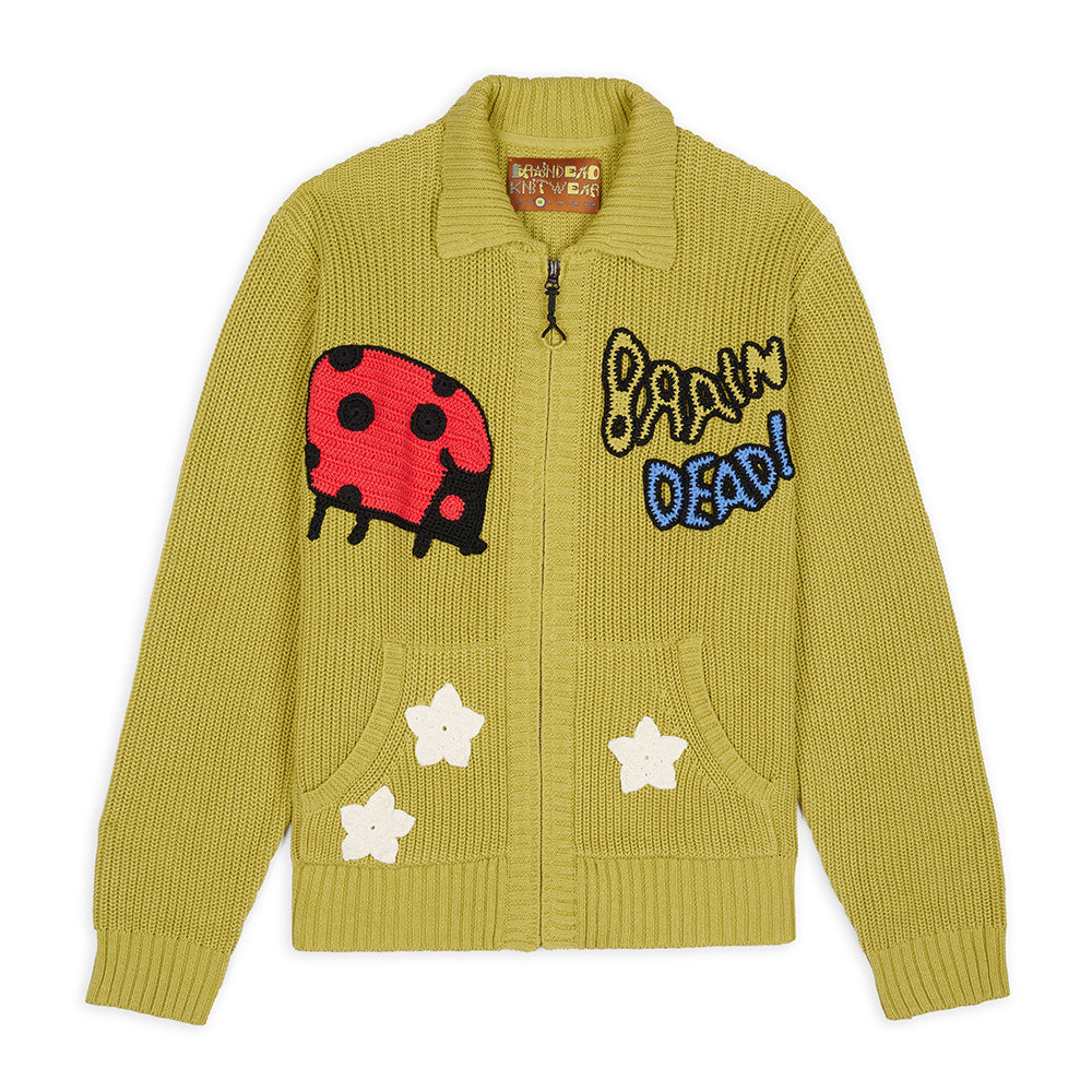 Brain Dead Buggin' Out Cardigan - Olive