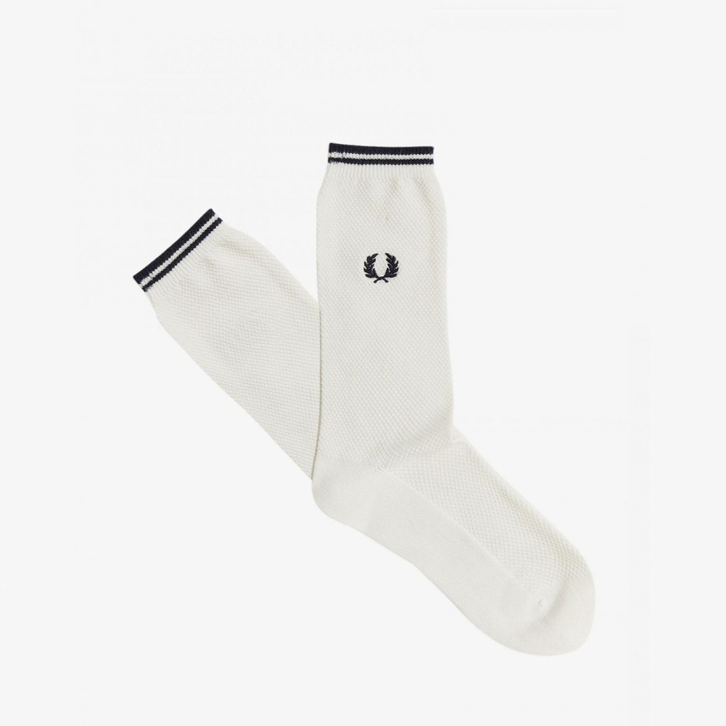 Fred Perry Tipped Socks - Snow White Navy