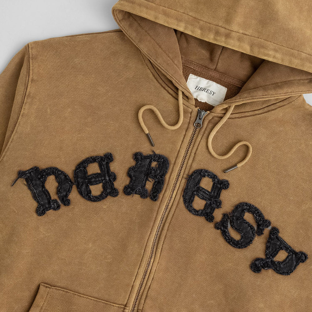 Heresy Celtic Zip Hood - Brown