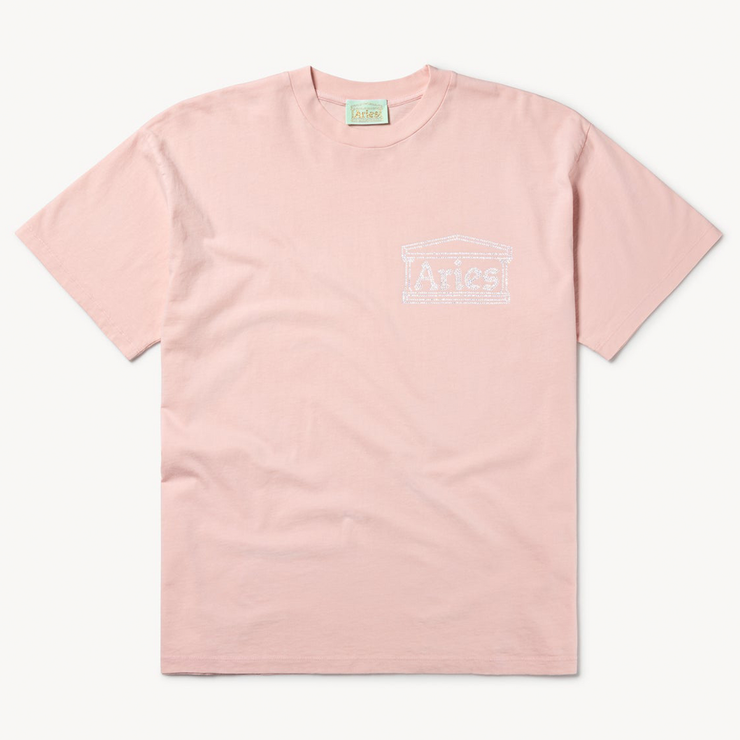 Aries Arise Crystal Temple T-Shirt - Pink