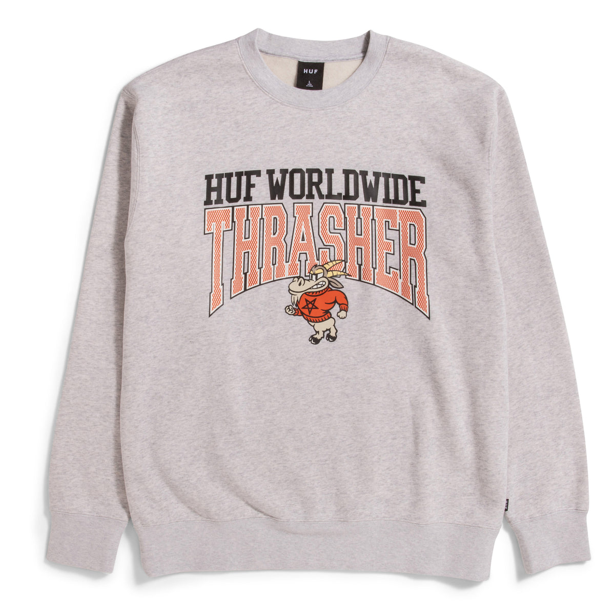 HUF x Thraser Candlestick Crew Sweat - Athletic Heather