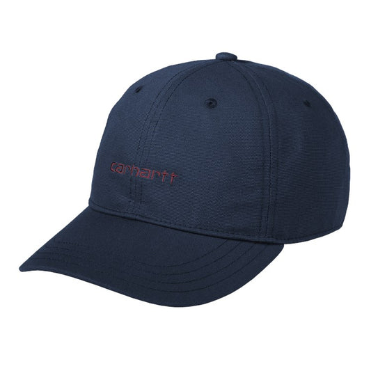 Carhartt WIP Canvas Script Cap - Air Force Blue Malbec