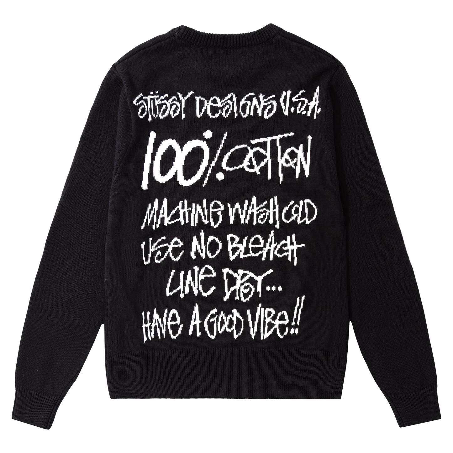 Stüssy Care Label Sweater - Black