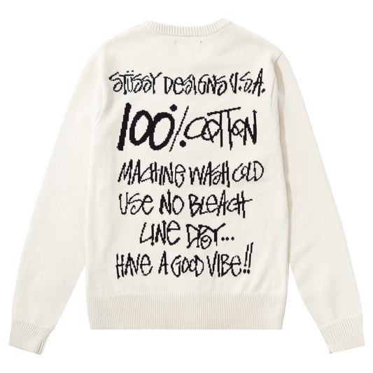 Stüssy Care Label Sweater - Natural