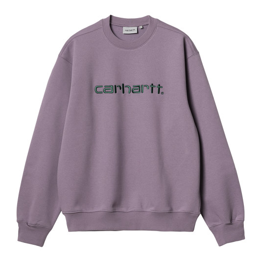 Carhartt WIP Carhartt Sweatshirt - Glassy Purple Discovery Green
