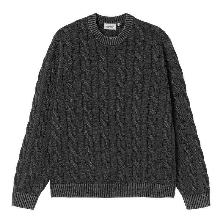 Carhartt WIP Carter Sweater - Black Garment Dyed
