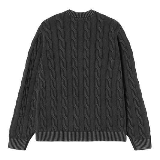 Carhartt WIP Carter Sweater - Black Garment Dyed