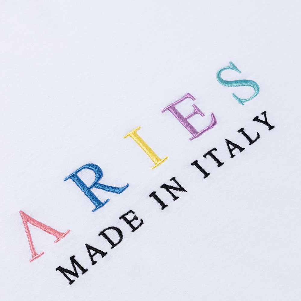 Aries Arise United Colours Of Aries Embroidered T-Shirt - White