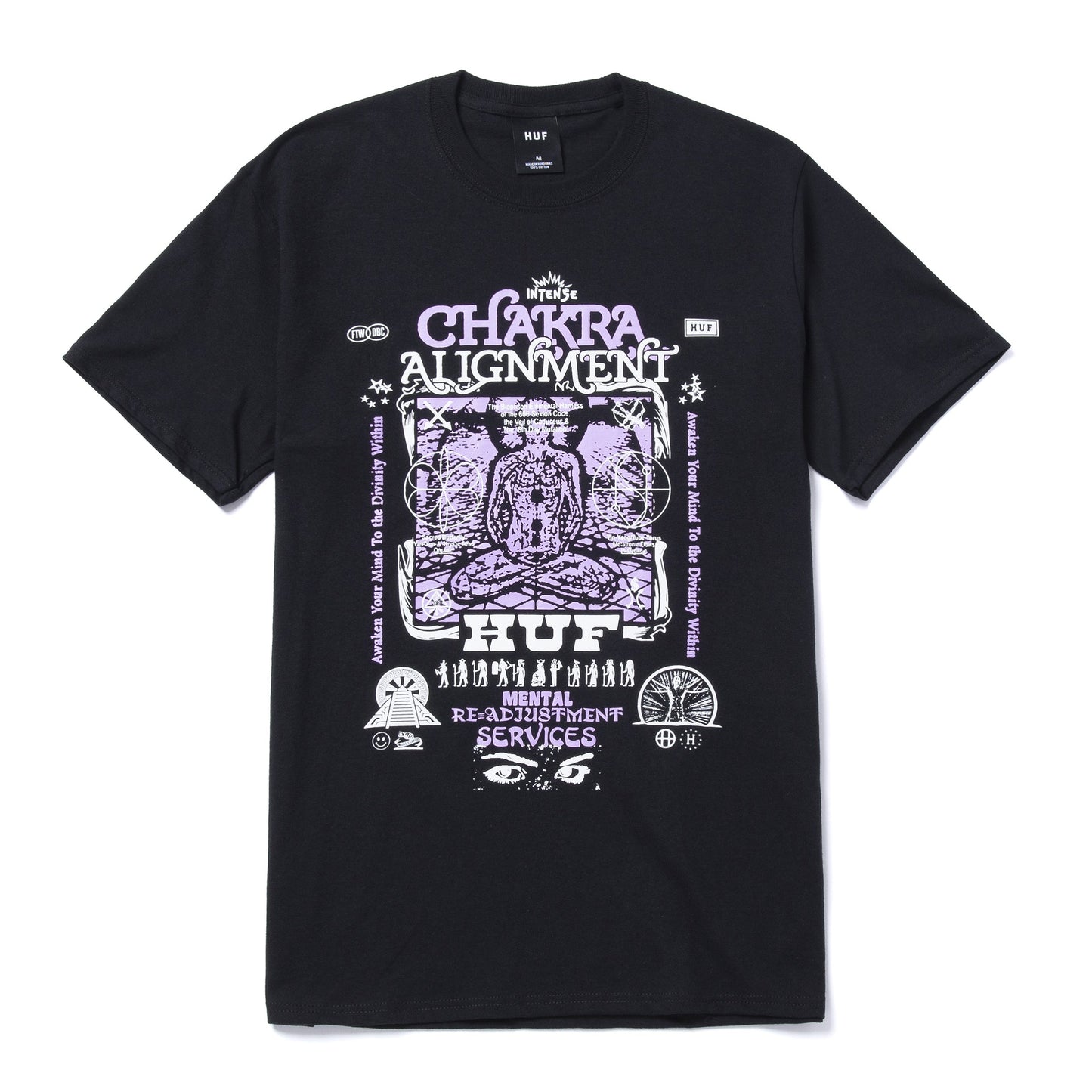 HUF Chakra Alignment T-Shirt - Black