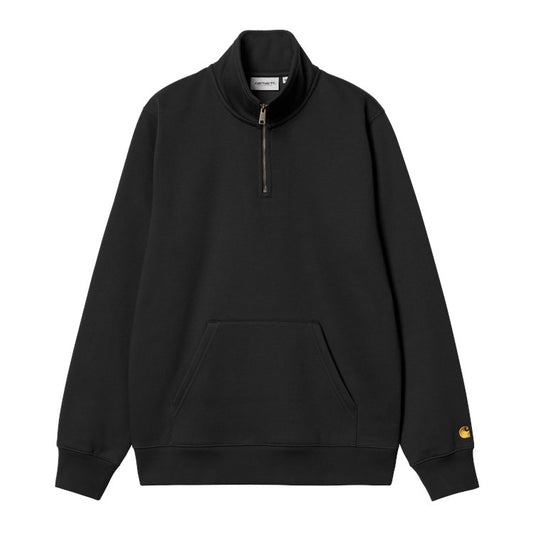Carhartt WIP Chase Neck Zip Sweat - Black Gold