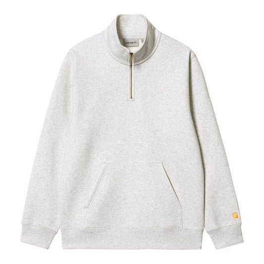 Carhartt WIP Chase Neck Zip Sweat - Ash Heather Gold