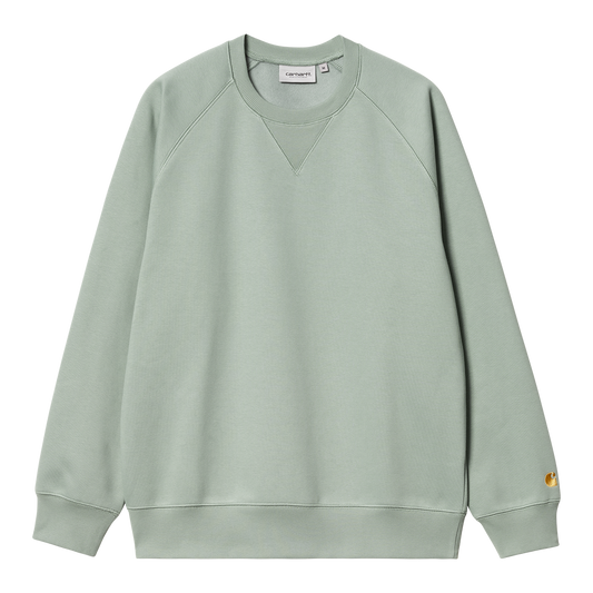 Carhartt WIP Chase Sweat - Glassy Teal Gold