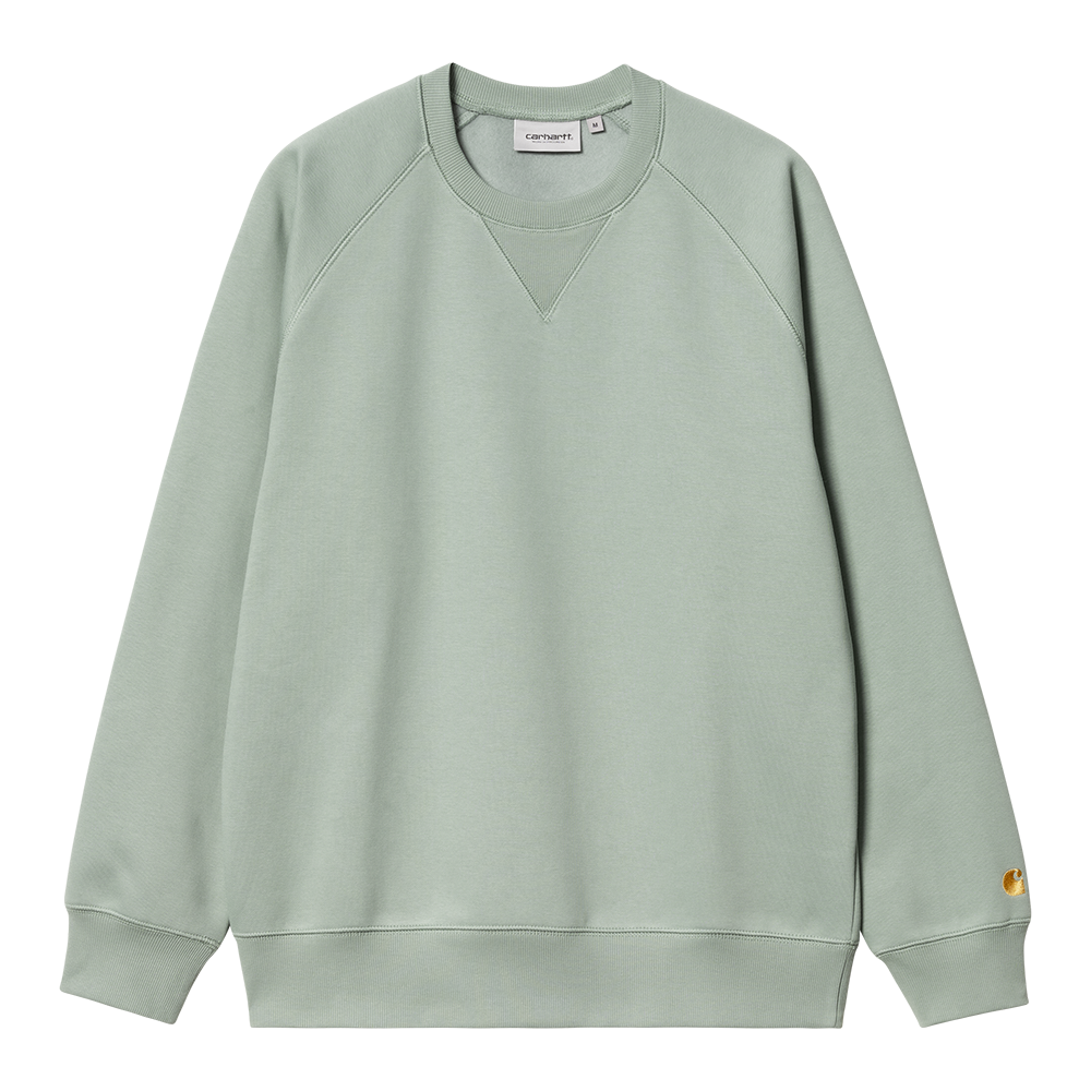 Carhartt WIP Chase Sweat - Glassy Teal Gold