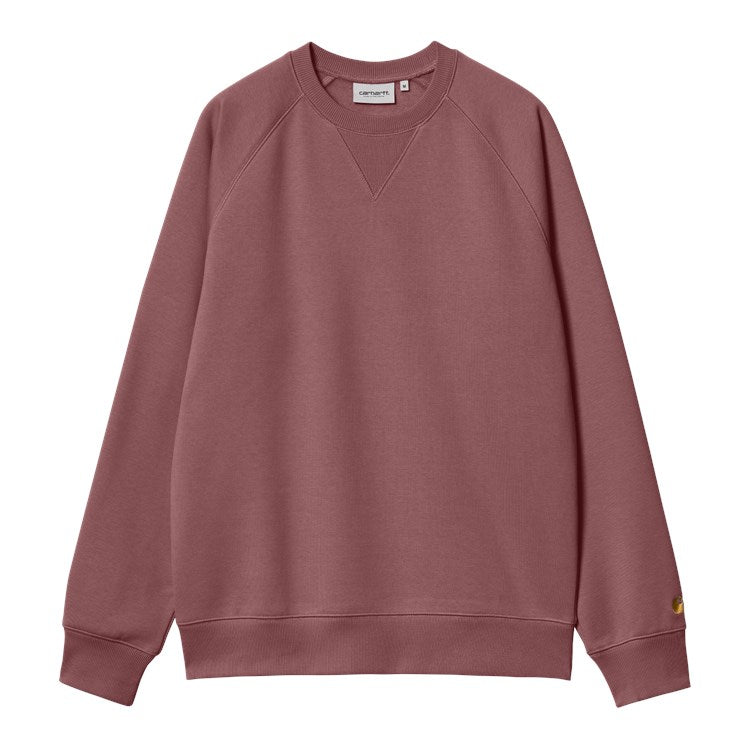 Carhartt WIP Chase Sweat - Dusty Fuchia Gold