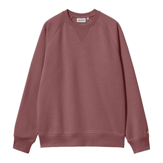 Carhartt WIP Chase Sweat - Dusty Fuchia Gold