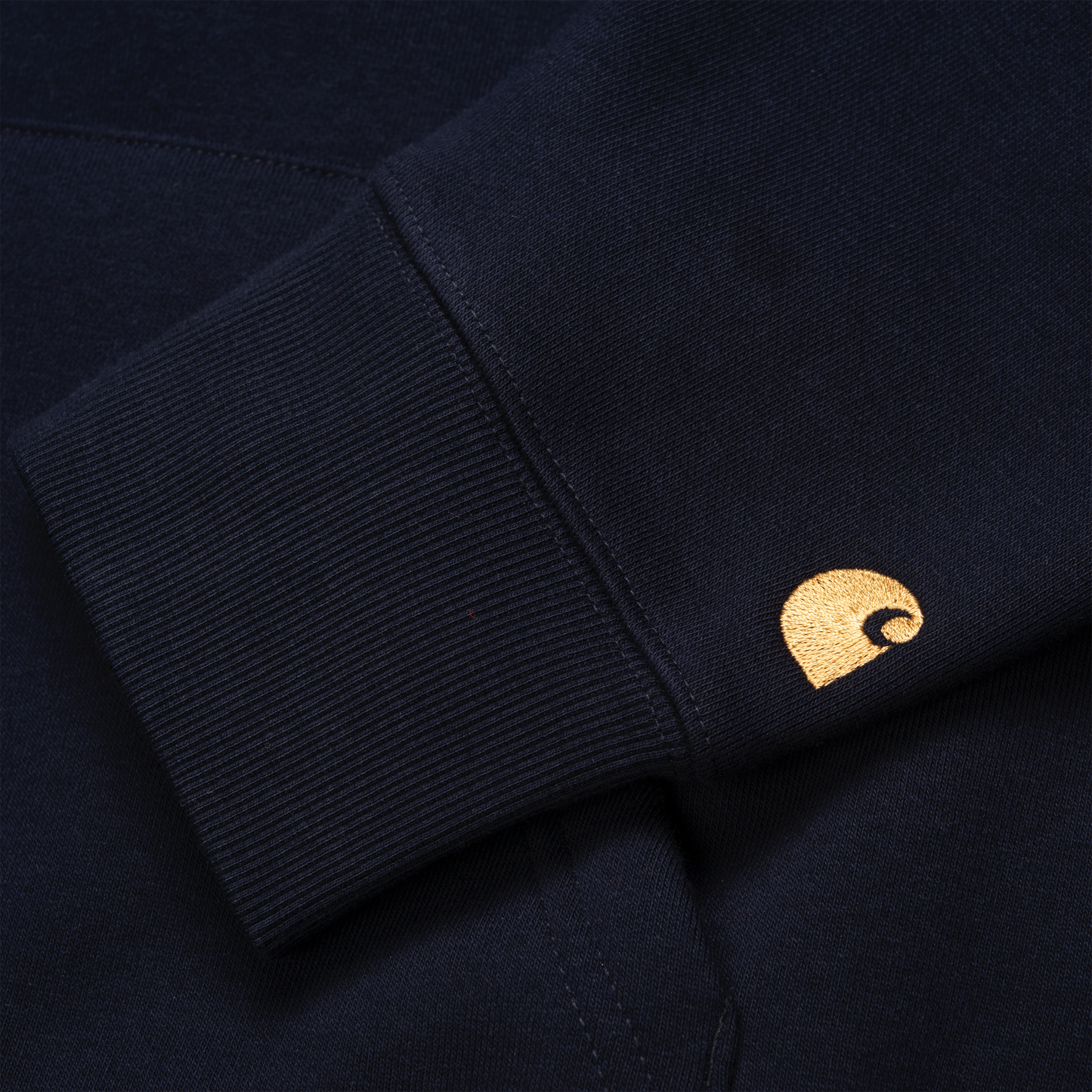 Carhartt WIP Chase Neck Zip Sweatshirt - Black Gold