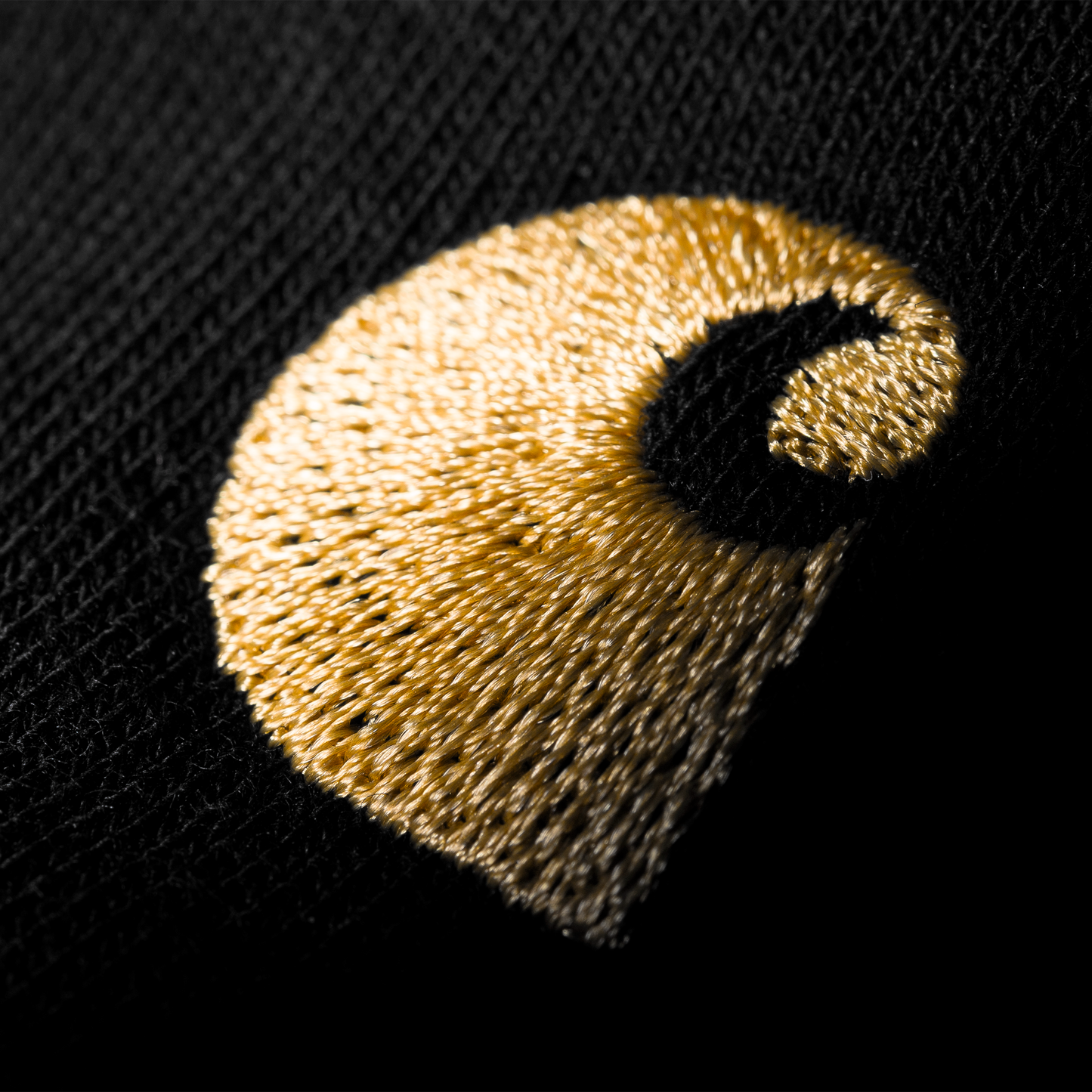 Carhartt WIP Chase Neck Zip Sweatshirt - Black Gold