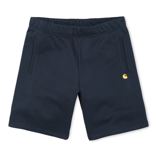 Carhartt WIP Chase Sweat Short - Dark Navy Gold