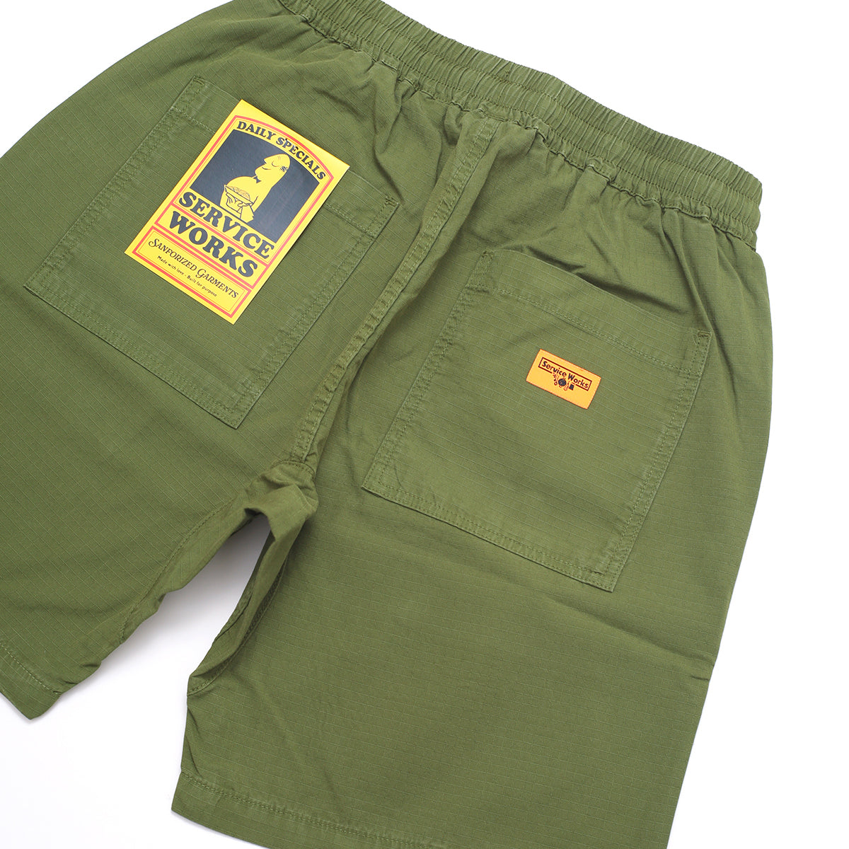 Service Works Ripstop Chef Shorts - Pesto
