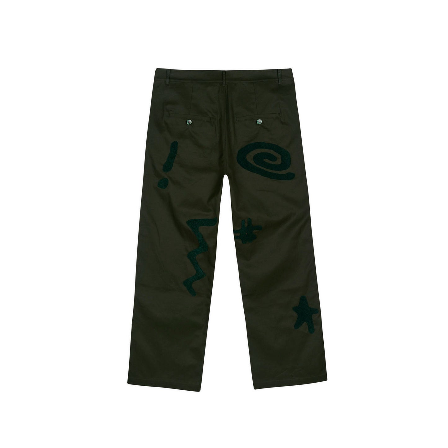 Brain Dead Chenille Symbols 4P Pant - Deep Green