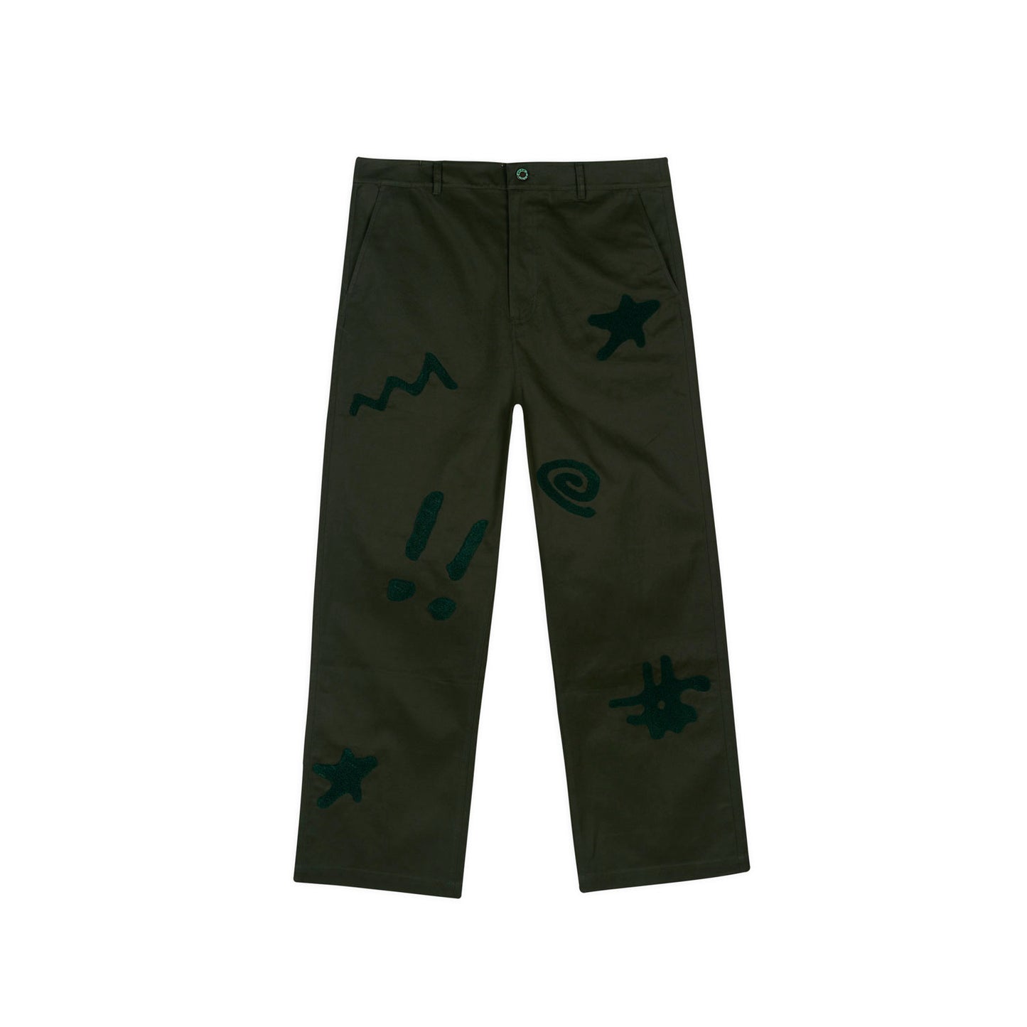 Brain Dead Chenille Symbols 4P Pant - Deep Green