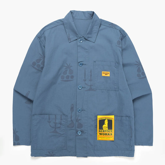 Service Works Poplin Printed Chore Shirt - Slate