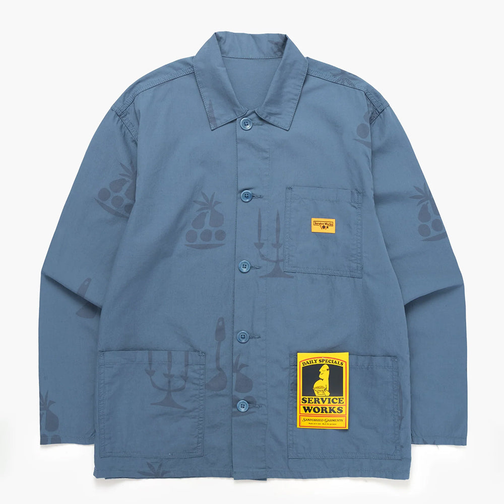 Service Works Poplin Printed Chore Shirt - Slate