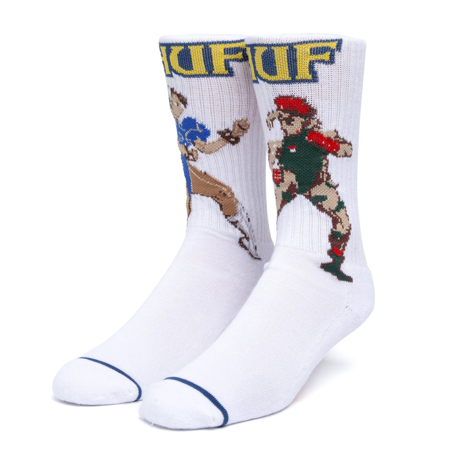 HUF x Street Fighter Chun-Li & Cammy Socks - White
