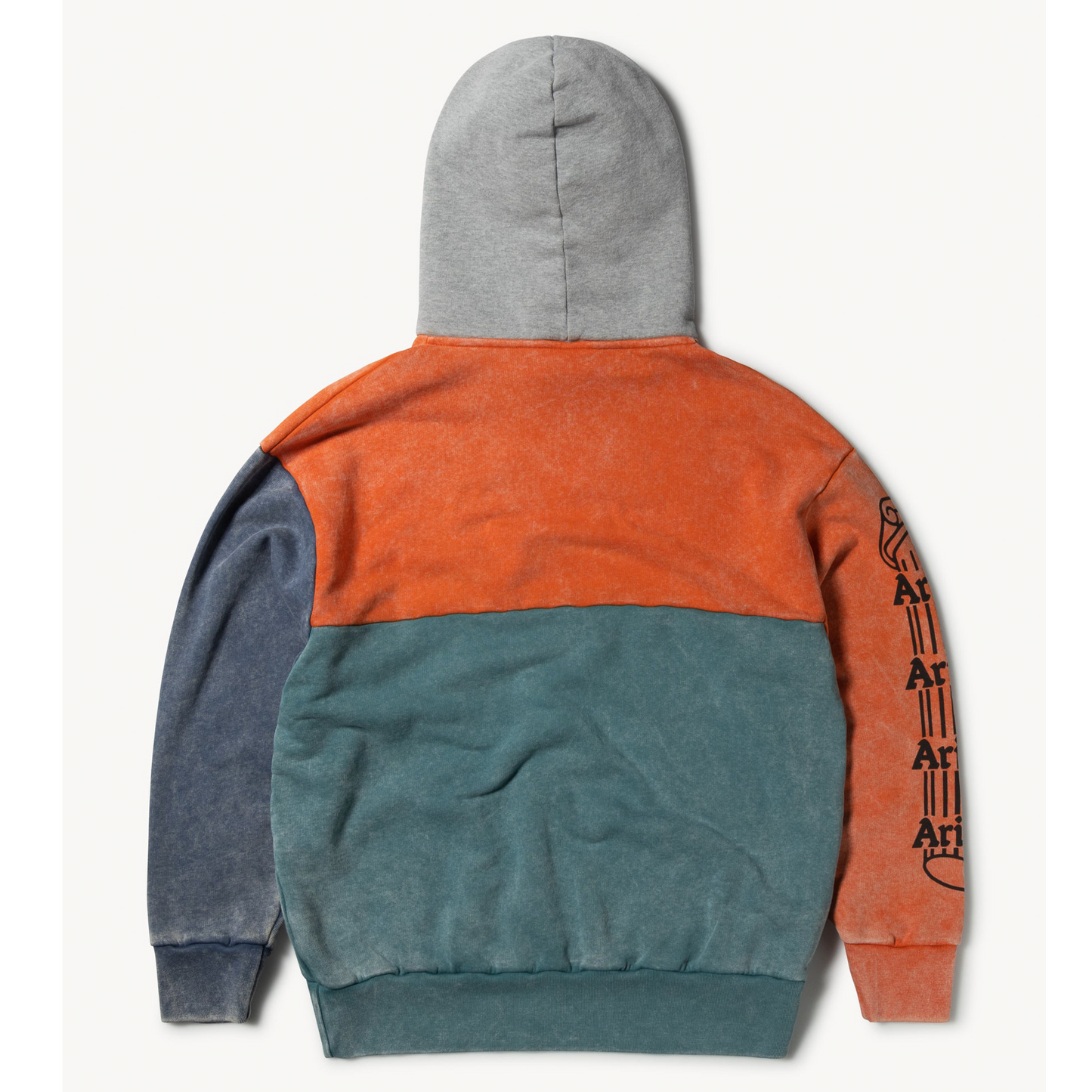 Aries Arise Overdyed Colourblock Temple Hoodie