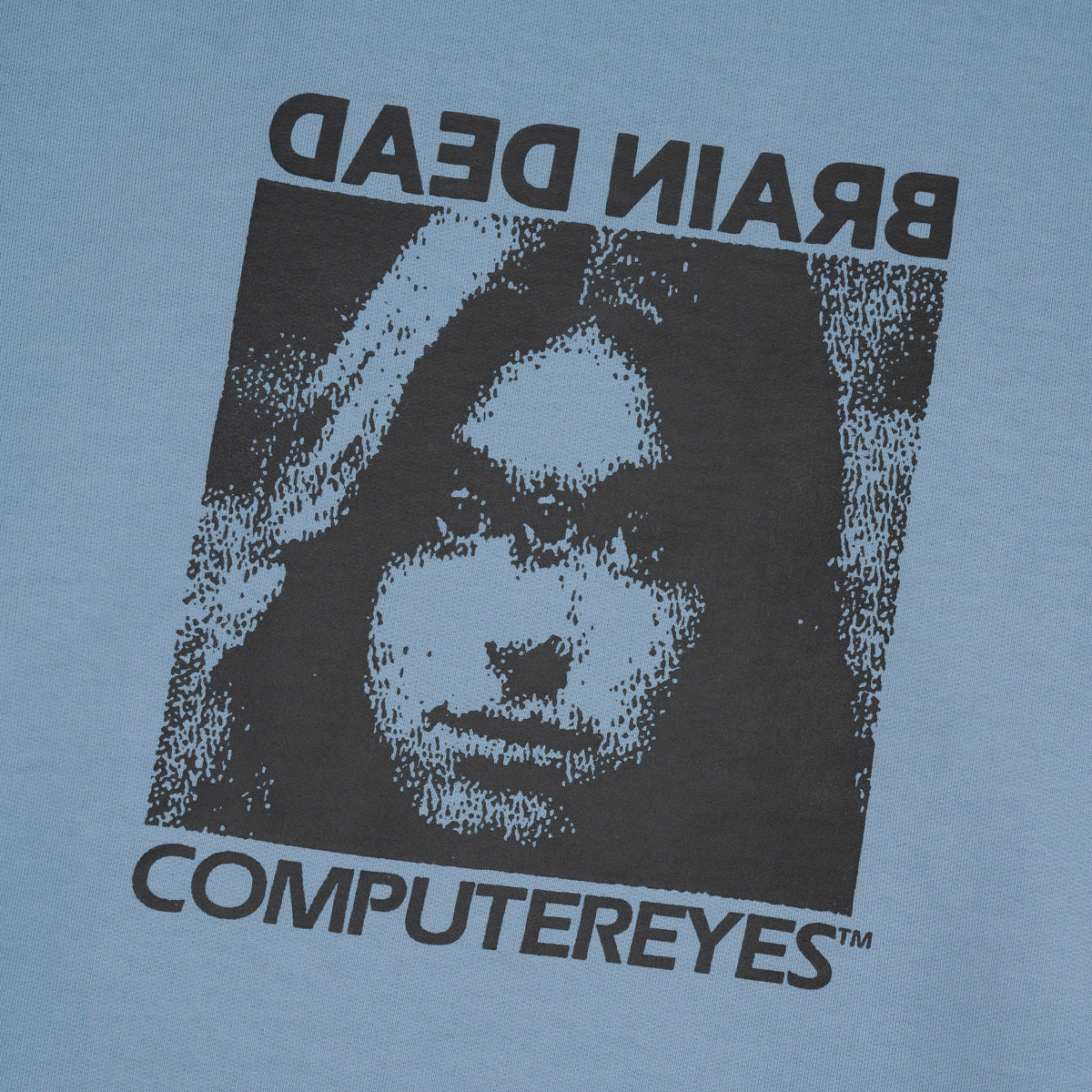 Brain Dead Computer Eyes Crew Sweat - Light Blue