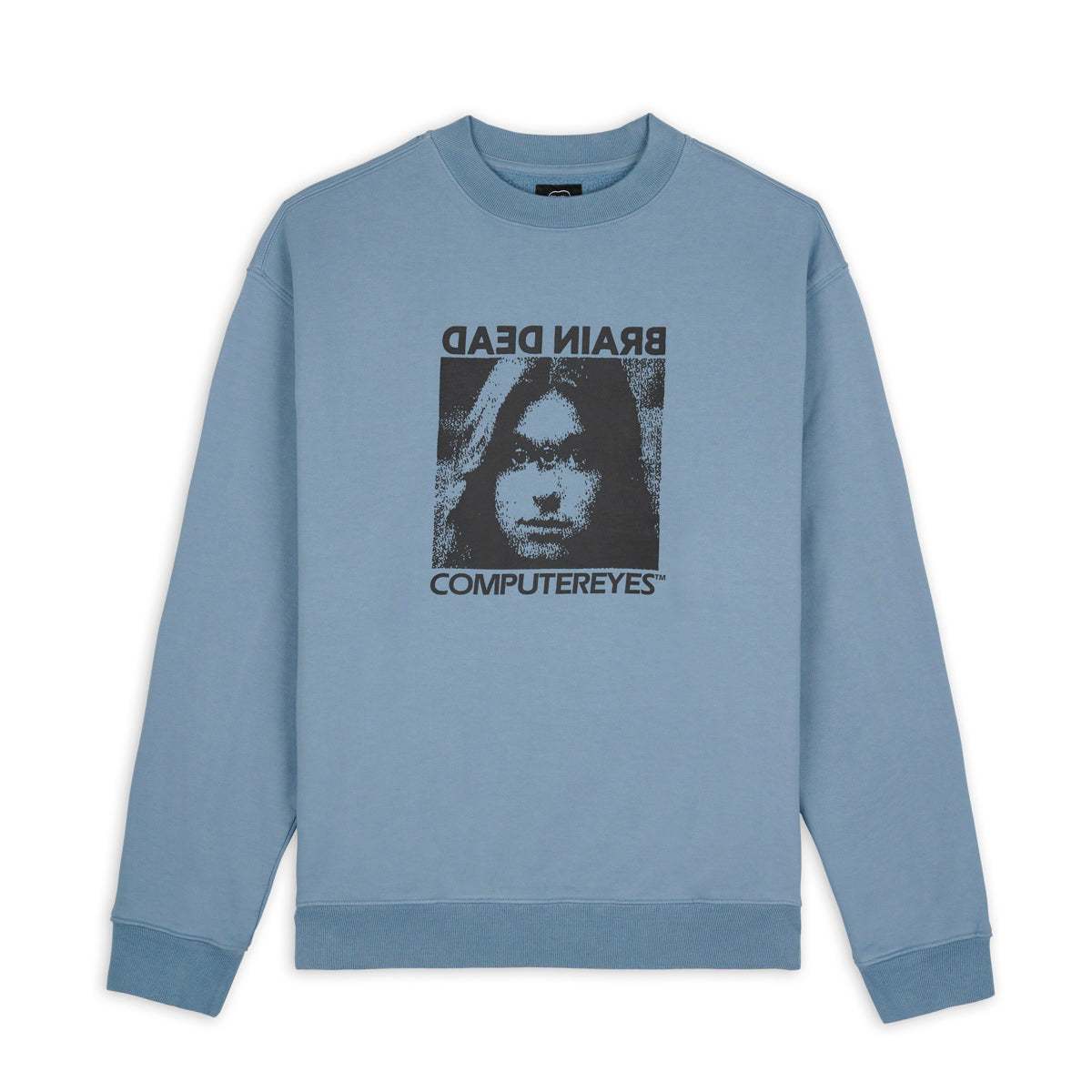 Brain Dead Computer Eyes Crew Sweat - Light Blue