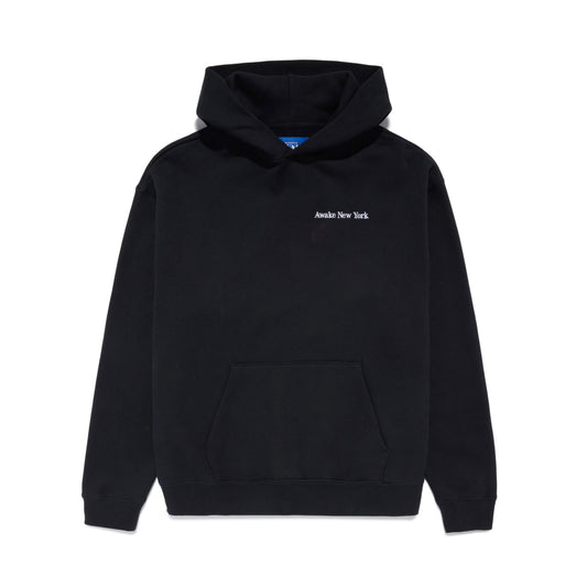 Awake NY Serif Hoodie - Black