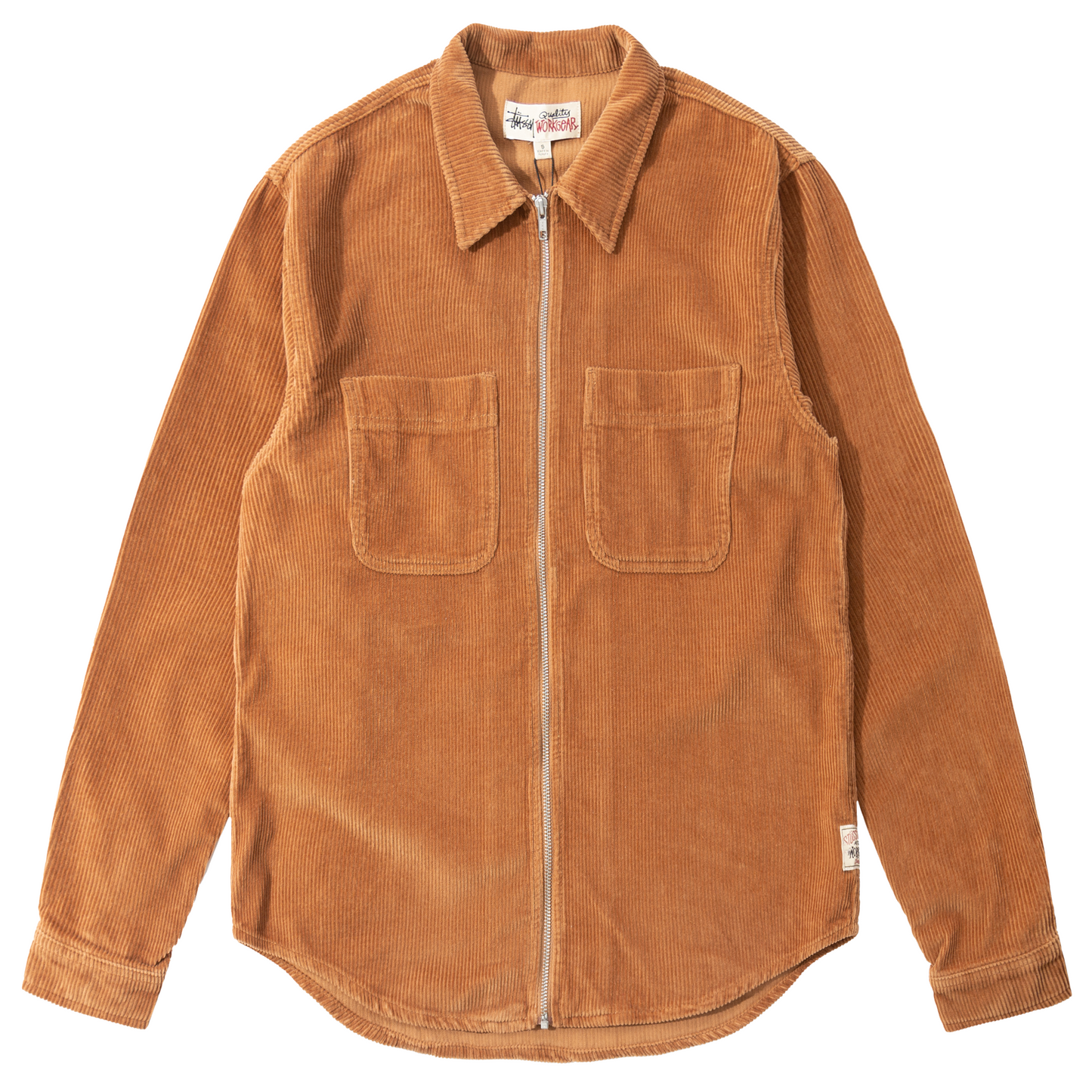 Stüssy Wide Wale Cord Zip Shirt - Copper