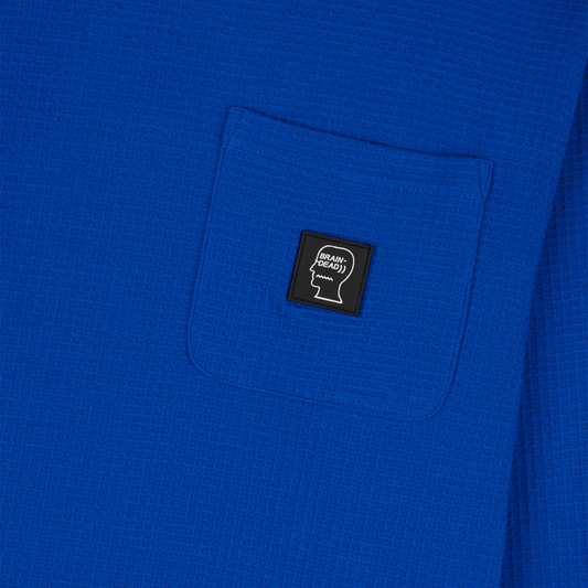 Brain Dead Core Mock Waffle LS T-Shirt - Blue