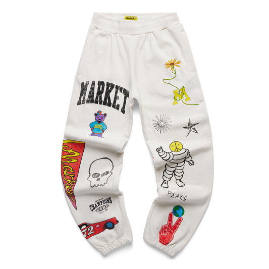 MARKET Varsity Hand-Drawn Sweatpants