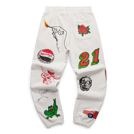 MARKET Varsity Hand-Drawn Sweatpants