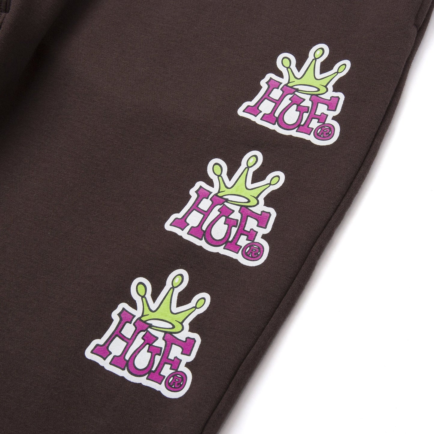HUF Crown Stack Fleece Pant - Chocolate Brown