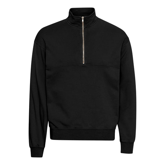 Colorful Standard Organic Quarter Zip - Deep Black