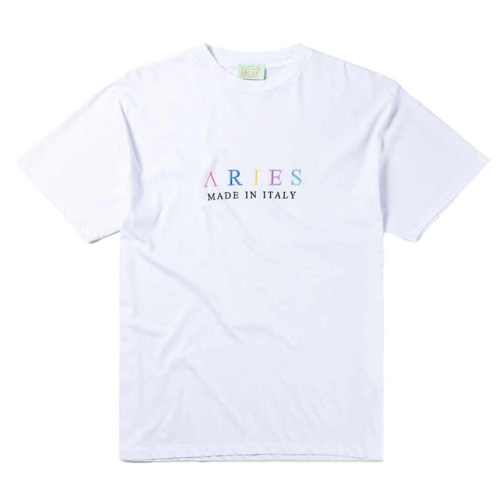 Aries Arise United Colours Of Aries Embroidered T-Shirt - White