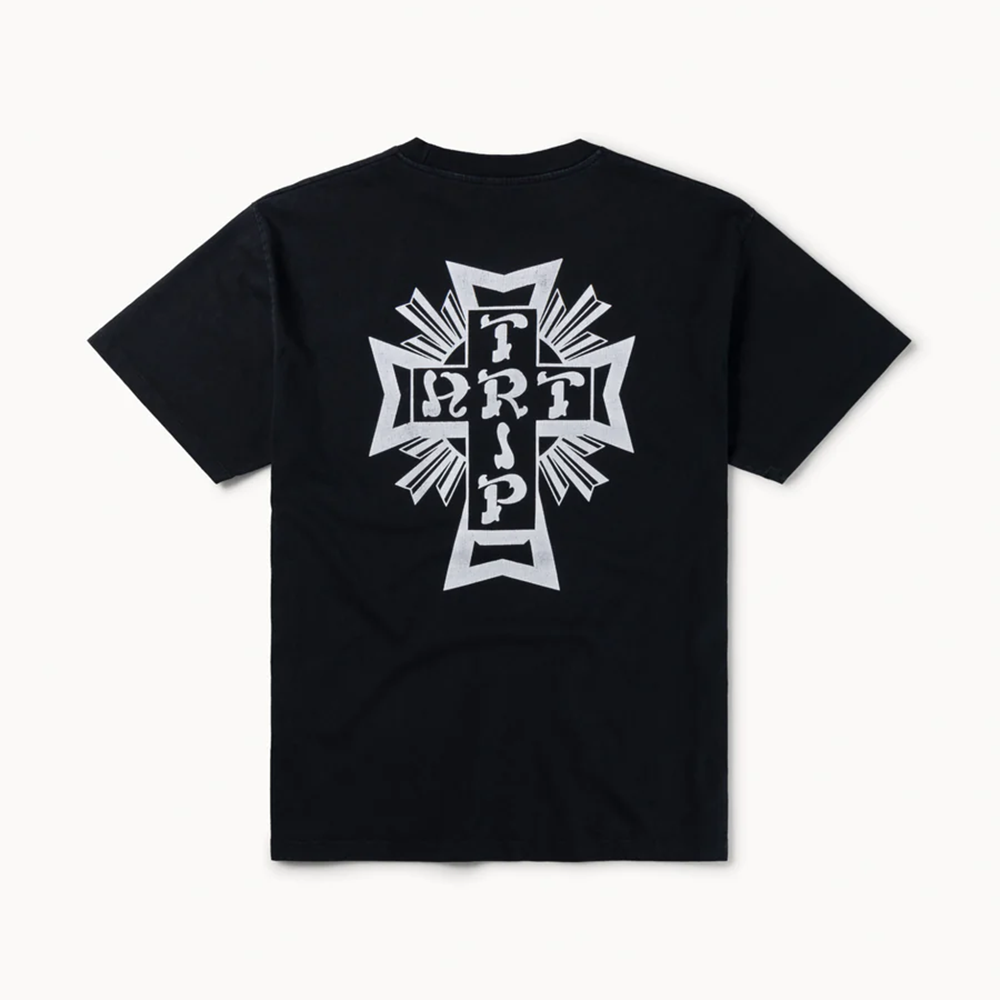 Aries Arise Vintage Lords Of Art Trip T-Shirt - Washed Black