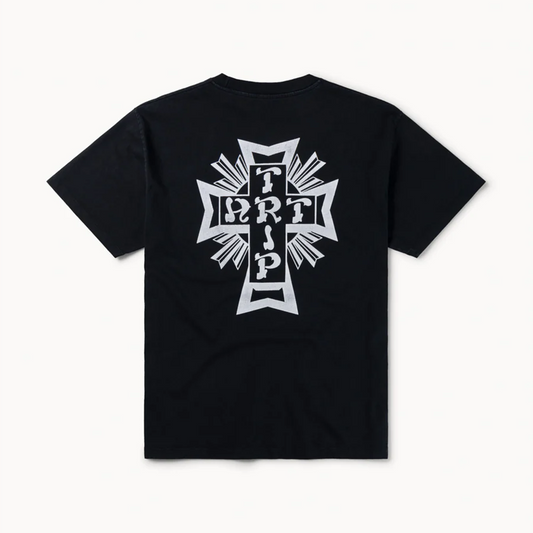 Aries Arise Vintage Lords Of Art Trip T-Shirt - Washed Black