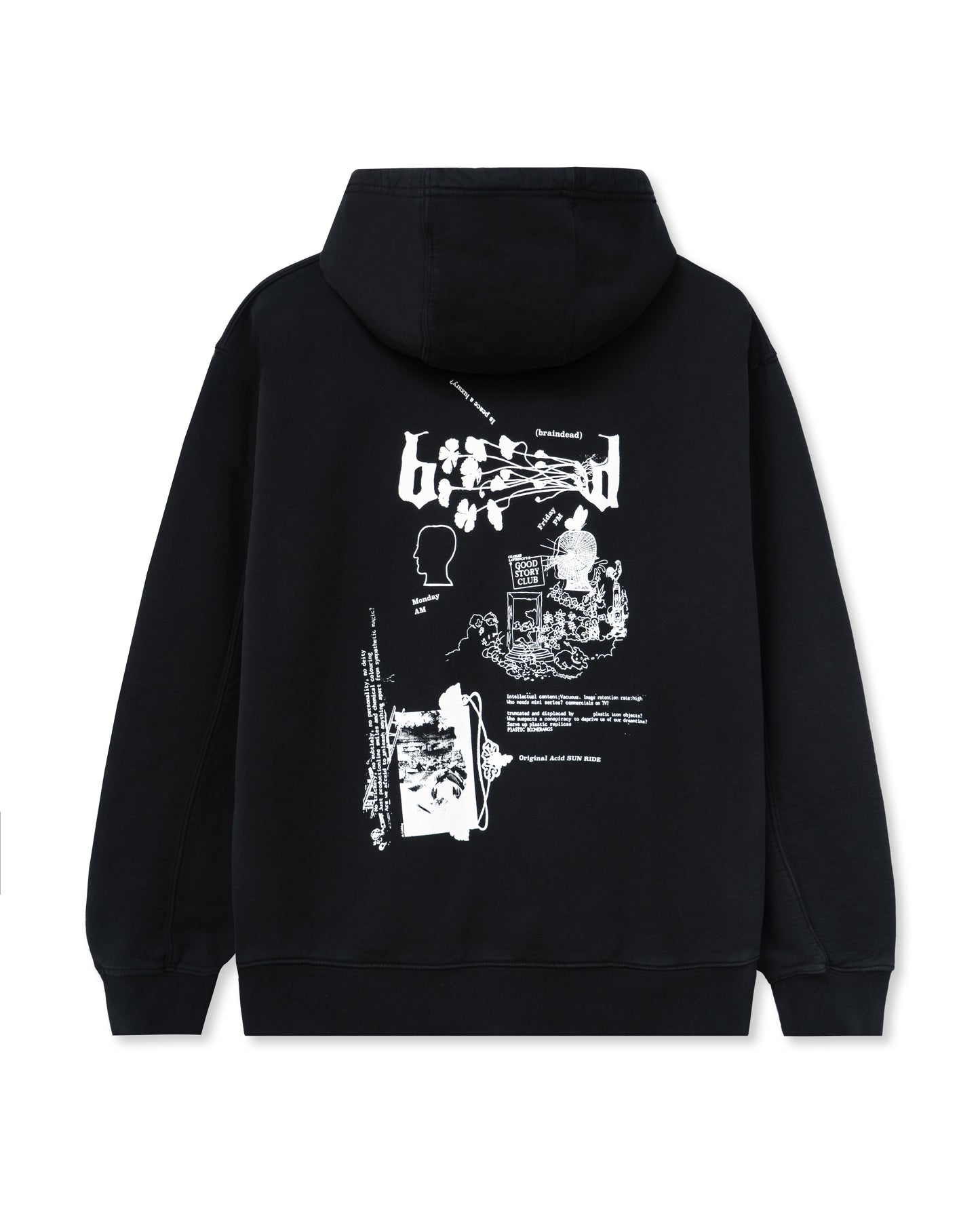 Brain Dead Acid Sun Ride Hooded Sweatshirt - Black