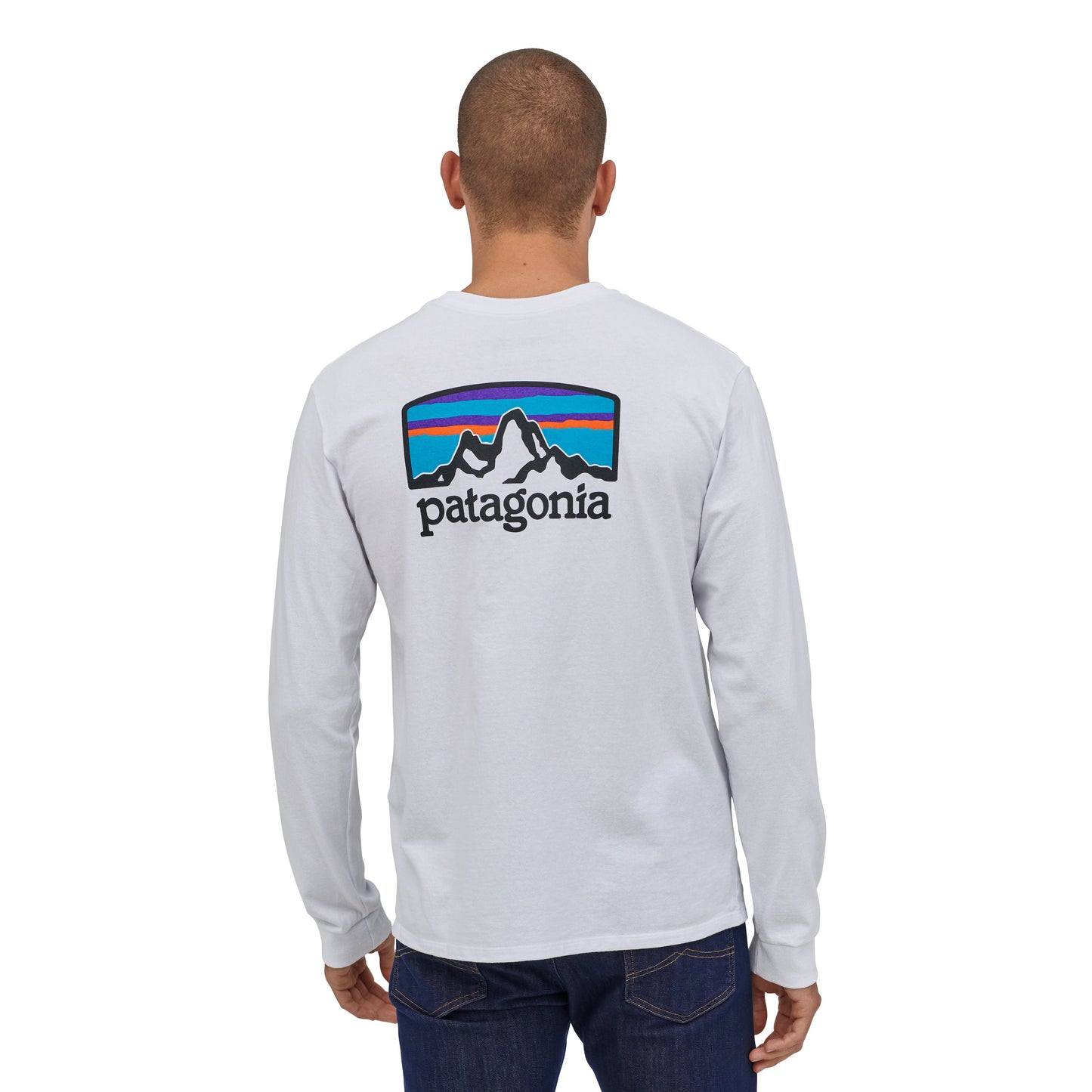 Patagonia LS Fitz Roy Horizons Responsibili-Tee - White