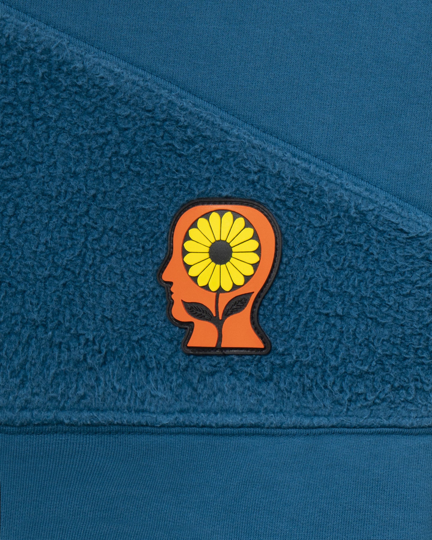 Brain Dead Sunflower Panelled Crewneck Sweatshirt - Blue