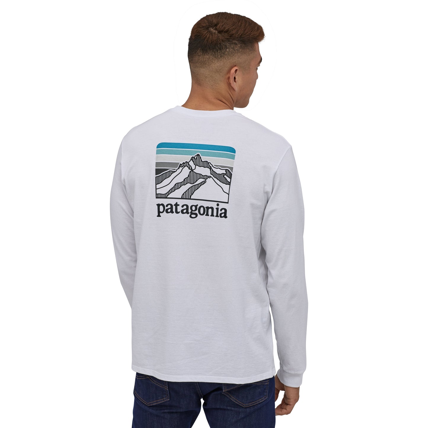 Patagonia LS Line Logo Ridge Responsibili-Tee - Gravel Heather