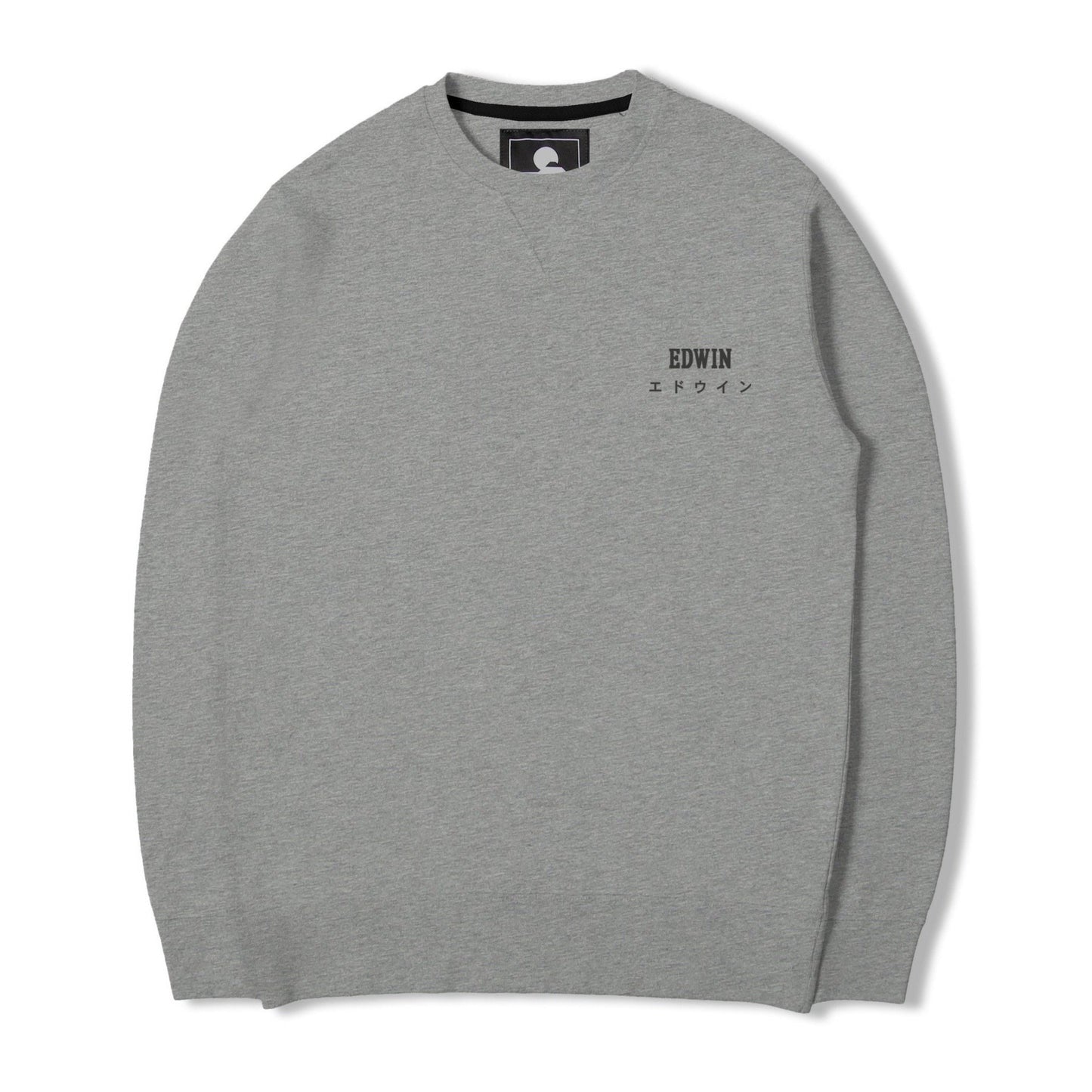 Edwin Base Crew Sweatshirt - Mid Grey Marl
