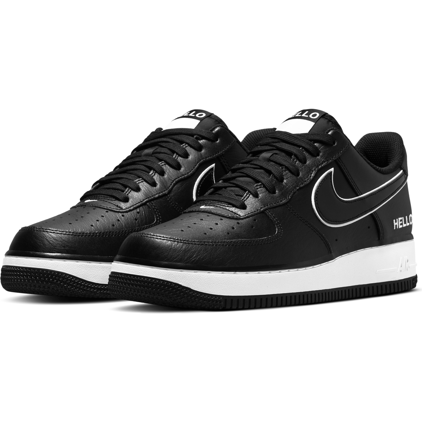Nike Air Force 1 '07 LX "Hello, My Name Is" - Black Black