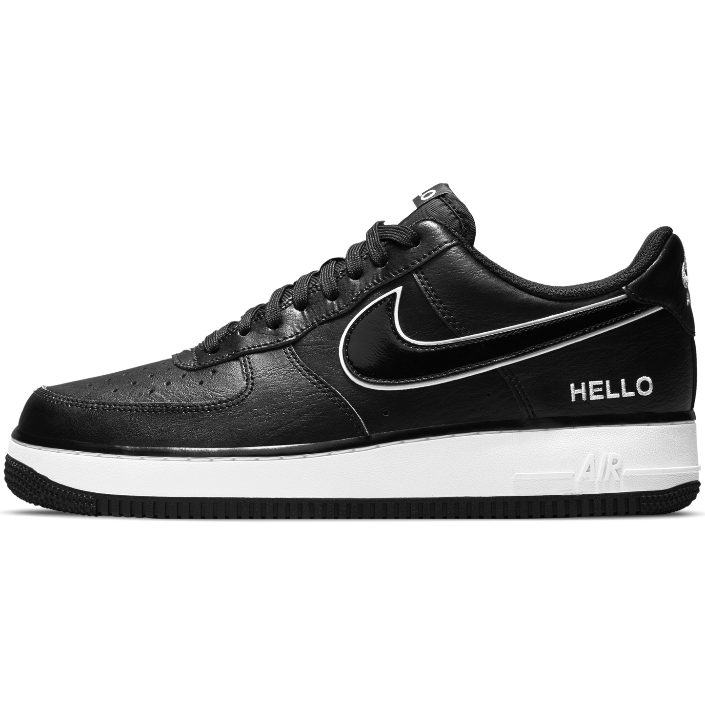 Nike Air Force 1 '07 LX "Hello, My Name Is" - Black Black