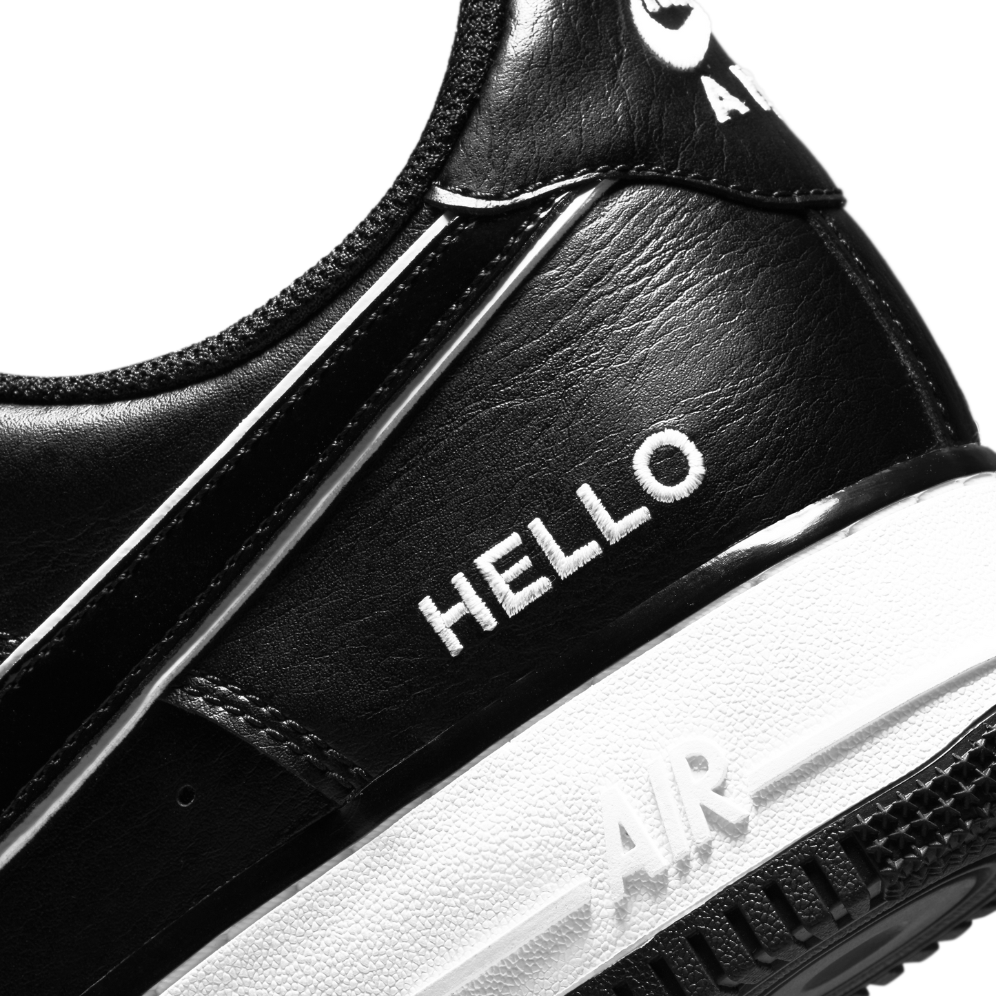 Nike Air Force 1 '07 LX "Hello, My Name Is" - Black Black